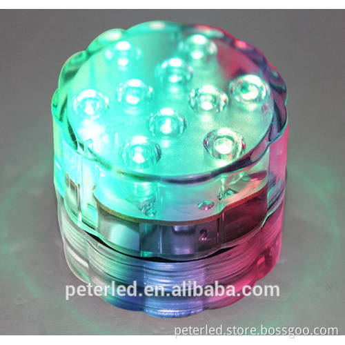 CE&RoHS Aurora 3AAA battery led submersible lights with remote controller